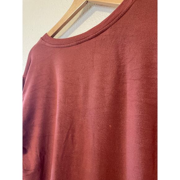 Athleta Burnt Orange V Neckline Long Sleeve Relaxed Athleisure Sweater/Tee Med - Picture 5 of 12